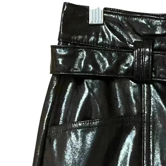 BLANKNYC Other Worldly Overall Women’s 29 Shiny Black Vegan Leather Punk NWT - Picture 9 of 16